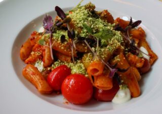 Spicy N’duja Sausage & Shrimp Rigatoni