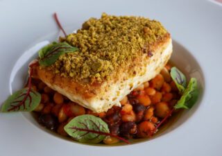 Pistachio-Crusted Halibut