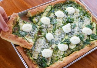 Zucchini & Lemon Ricotta Pan Pizza