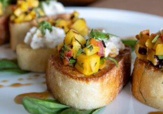 Peach Bruschetta