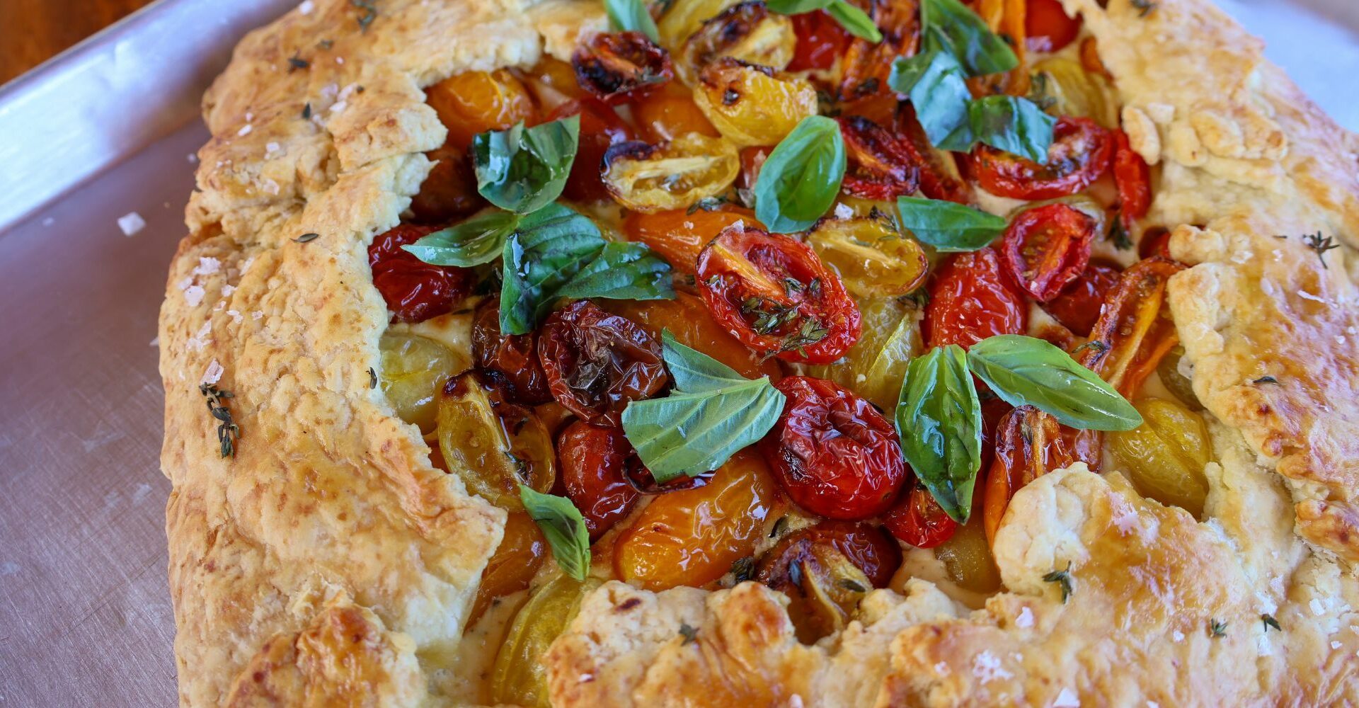 Goat Cheese & Tomato Galette with Basil