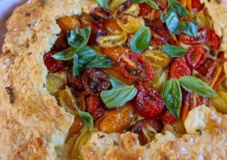 Goat Cheese & Tomato Galette with Basil